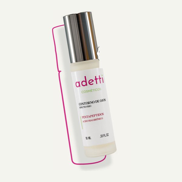 Roll-on de Contorno de Ojos Adetti de 10 ml con aplicador metálico